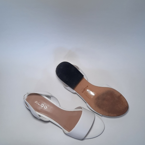 Aldo White Slingback Sandals - Picture 3 of 4